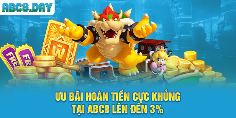 Ưu đãi hoàn tiền cực khủng tại ABC8 lên đến 3%